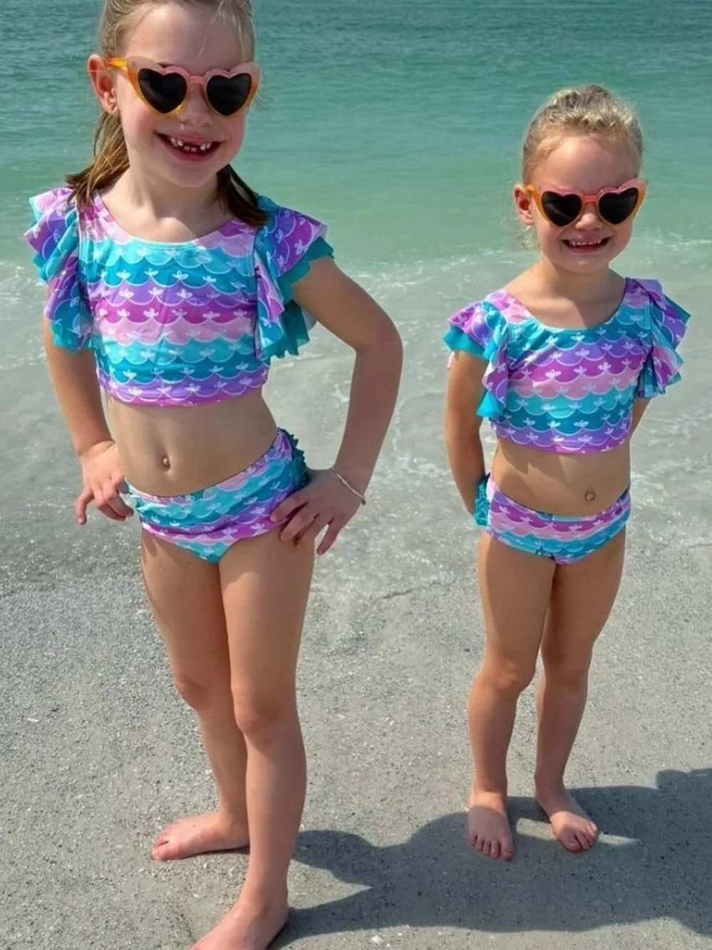 Ruffle Butts Mermaid Butterly Tankini Baby Bottoms - 12-18 Months